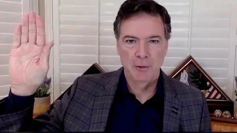 El exdirector del FBI, James Comey, testifica ante el Comité Judicial del Senado en Washington. El exdirector del FBI, James Comey, testifica ante el Comité Judicial del Senado en Washington.