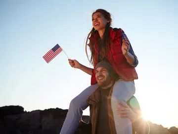 Una pareja en Estados Unidos Una pareja en Estados Unidos