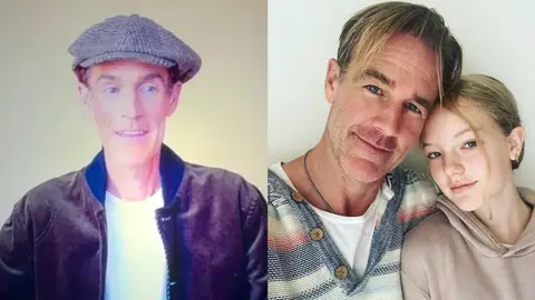 James Van Der Beek con su hija Olivia James Van Der Beek con su hija Olivia