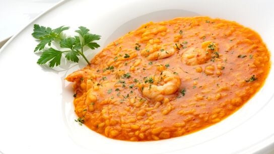 Arroz cremoso con gambas