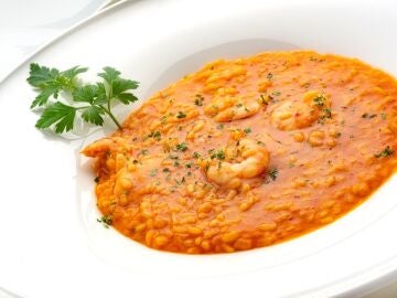 Arroz cremoso con gambas