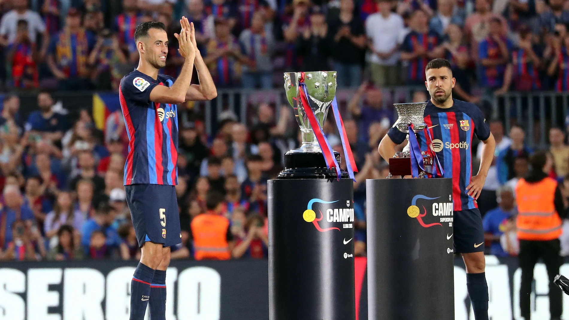 Sergio Busquets, en el Camp Nou en 2023 Sergio Busquets, en el Camp Nou en 2023
