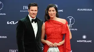 Garbiñe Muguruza posa con su marido Arthur Borges Garbiñe Muguruza posa con su marido Arthur Borges
