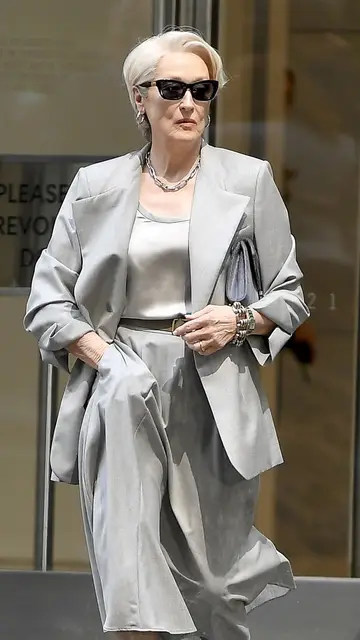 Meryl Streep en el rodaje de la secuela de El diablo viste de Prada Meryl Streep en el rodaje de la secuela de El diablo viste de Prada