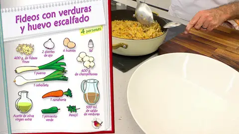 Ingredientes Fideos con verduras Ingredientes Fideos con verduras