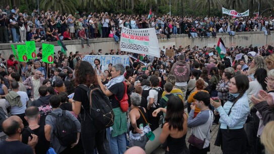 Foto de la protesta en Barcelona
