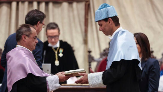 Rafa Nadal, investido doctor honoris causa en Salamanca
