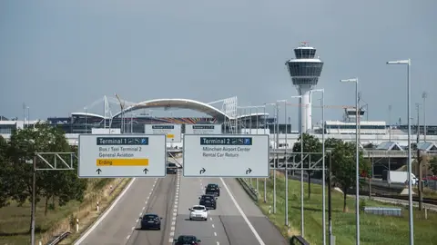 El aeropuerto de Múnich, Alemania, en una foto de archivo El aeropuerto de Múnich, Alemania, en una foto de archivo