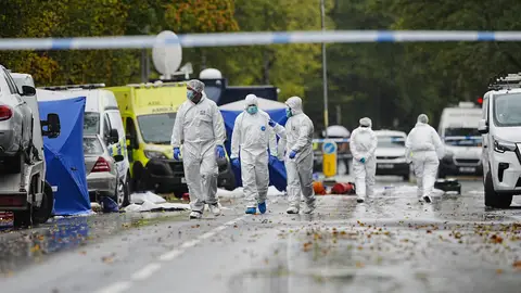 Imagen del ataque terrorista en una sinagoga de Manchester Imagen del ataque terrorista en una sinagoga de Manchester