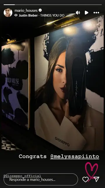 El mensaje de Mario Casas a Melyssa Pinto en redes El mensaje de Mario Casas a Melyssa Pinto en redes
