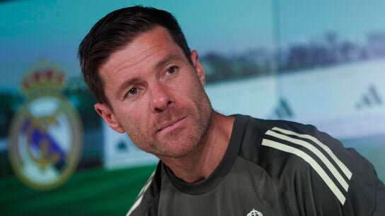 Xabi Alonso en sala de prensa