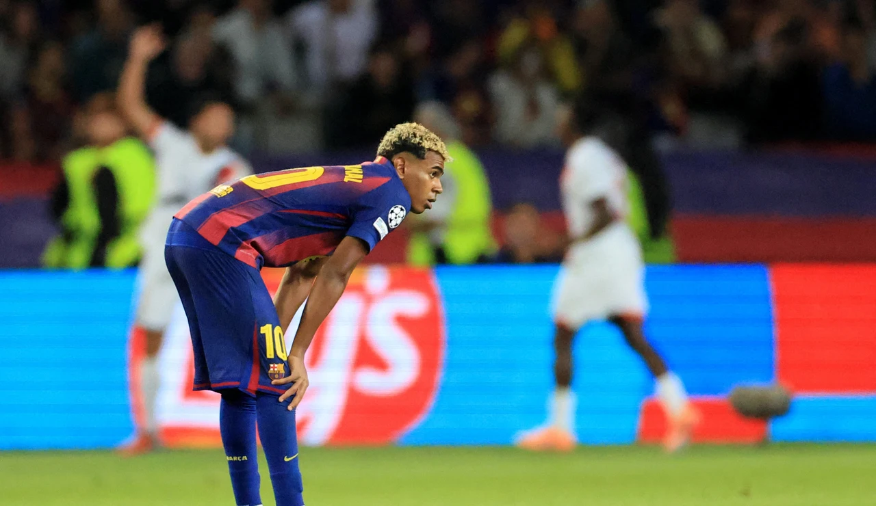 Lamine Yamal, en el partido ante el PSG