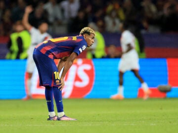 Lamine Yamal, en el partido ante el PSG