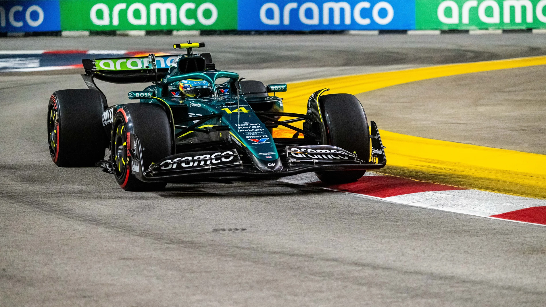 Fernando Alonso durante la qualy de Singapur Fernando Alonso durante la qualy de Singapur