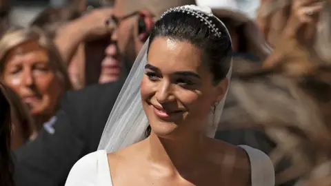 Bárbara Mirjan en su boda con Cayetano Martínez de Irujo Bárbara Mirjan en su boda con Cayetano Martínez de Irujo