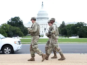 Efectivos de la Guardia Nacional en Washington. Efectivos de la Guardia Nacional en Washington.