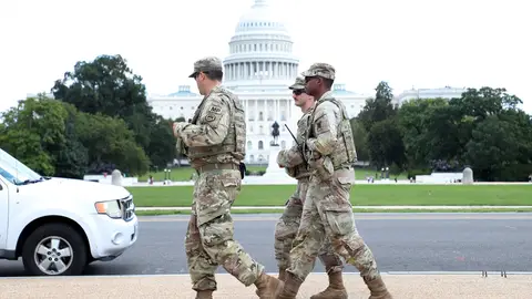 Efectivos de la Guardia Nacional en Washington. Efectivos de la Guardia Nacional en Washington.