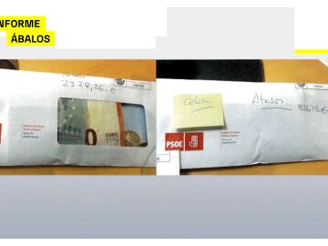 Sobres con dinero en efectivo para Ábalos