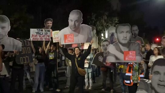 Protestas familias secuestrados Ham&aacute;s 