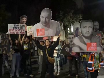 Protestas familias secuestrados Hamás 