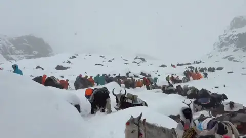 Continúa la búsqueda de 200 Personas tras una fuerte tormenta de nieve en el Everest que se ha convertido en una trampa Continúa la búsqueda de 200 Personas tras una fuerte tormenta de nieve en el Everest que se ha convertido en una trampa
