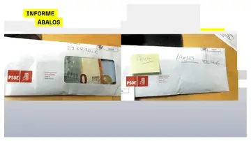 Sobre con dinero para Ábalos Sobre con dinero para Ábalos