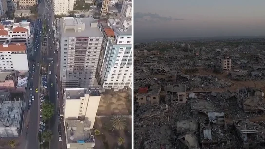El antes y después de Gaza tras dos años de bombardeos El antes y después de Gaza tras dos años de bombardeos
