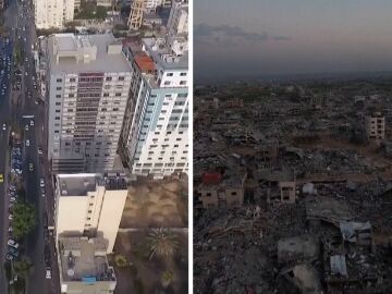 El antes y después de Gaza tras dos años de bombardeos