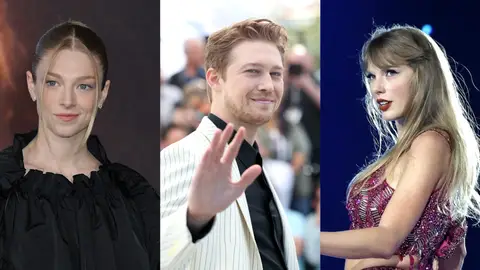 Montaje Hunter Schafer, Joe Alwyn y Taylor Swift Montaje Hunter Schafer, Joe Alwyn y Taylor Swift
