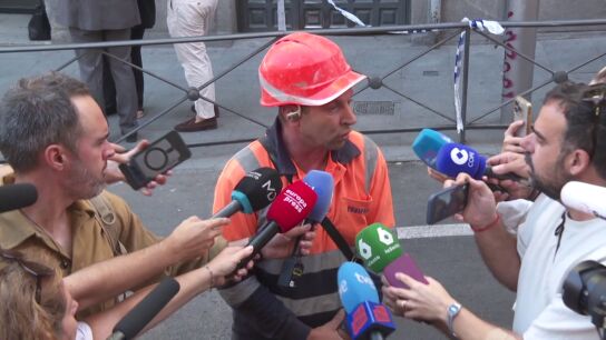 El operario asegura que el derrumbe se ha producido en el interior del edificio