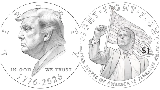 Trump diseña su dólar perfecto: una moneda con el puño en alto y su cara grabada Trump diseña su dólar perfecto: una moneda con el puño en alto y su cara grabada