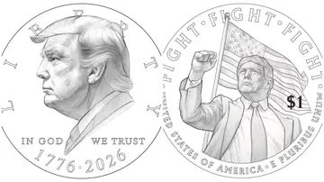 Trump diseña su dólar perfecto: una moneda con el puño en alto y su cara grabada Trump diseña su dólar perfecto: una moneda con el puño en alto y su cara grabada