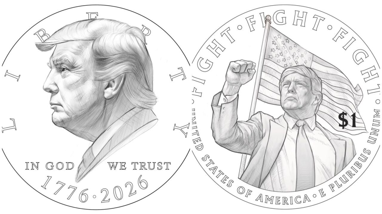 La moneda de un dólar con la imagen de Donald Trump ya está en producción en Estados Unidos