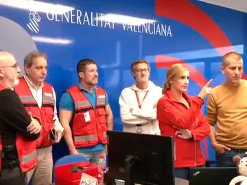Captura de un vídeo de la reunión del Cecopi grabado por la productora contratada por Emergencias de la Generalitat en la mañana del 29 de octubre Captura de un vídeo de la reunión del Cecopi grabado por la productora contratada por Emergencias de la Generalitat en la mañana del 29 de octubre