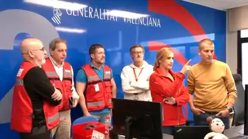 Captura de un vídeo de la reunión del Cecopi grabado por la productora contratada por Emergencias de la Generalitat en la mañana del 29 de octubre Captura de un vídeo de la reunión del Cecopi grabado por la productora contratada por Emergencias de la Generalitat en la mañana del 29 de octubre
