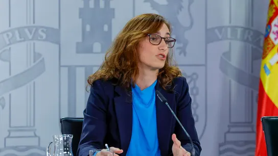 La minsitra de Sanidad, Mónica García durante la rueda de prensa posterior a la reunión del Consejo de Ministros La minsitra de Sanidad, Mónica García durante la rueda de prensa posterior a la reunión del Consejo de Ministros