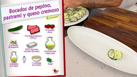 Ingredientes Bocados de pepino Ingredientes Bocados de pepino