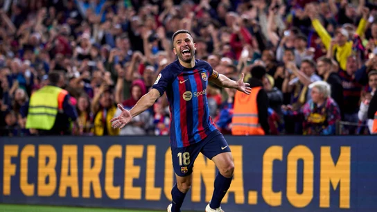 Jordi Alba celebra un gol con el Barcelona Jordi Alba celebra un gol con el Barcelona