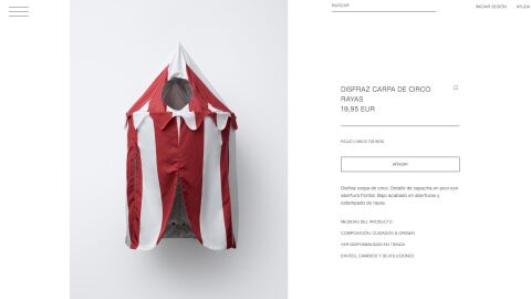 Disfraz de carpa de circo