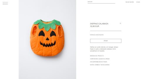Disfraz de calabaza para bebé