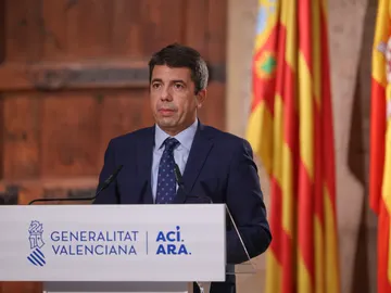El president de la Generalitat, Carlos Mazón, durante la declaración institucional con motivo del Día de la Comunitat Valenciana El president de la Generalitat, Carlos Mazón, durante la declaración institucional con motivo del Día de la Comunitat Valenciana