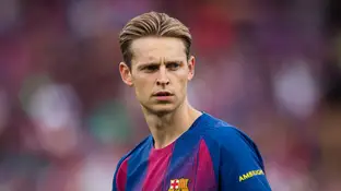 Frenkie de Jong con la camista del Barcelona Frenkie de Jong con la camista del Barcelona