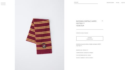 Bufanda disfraz de Harry Potter