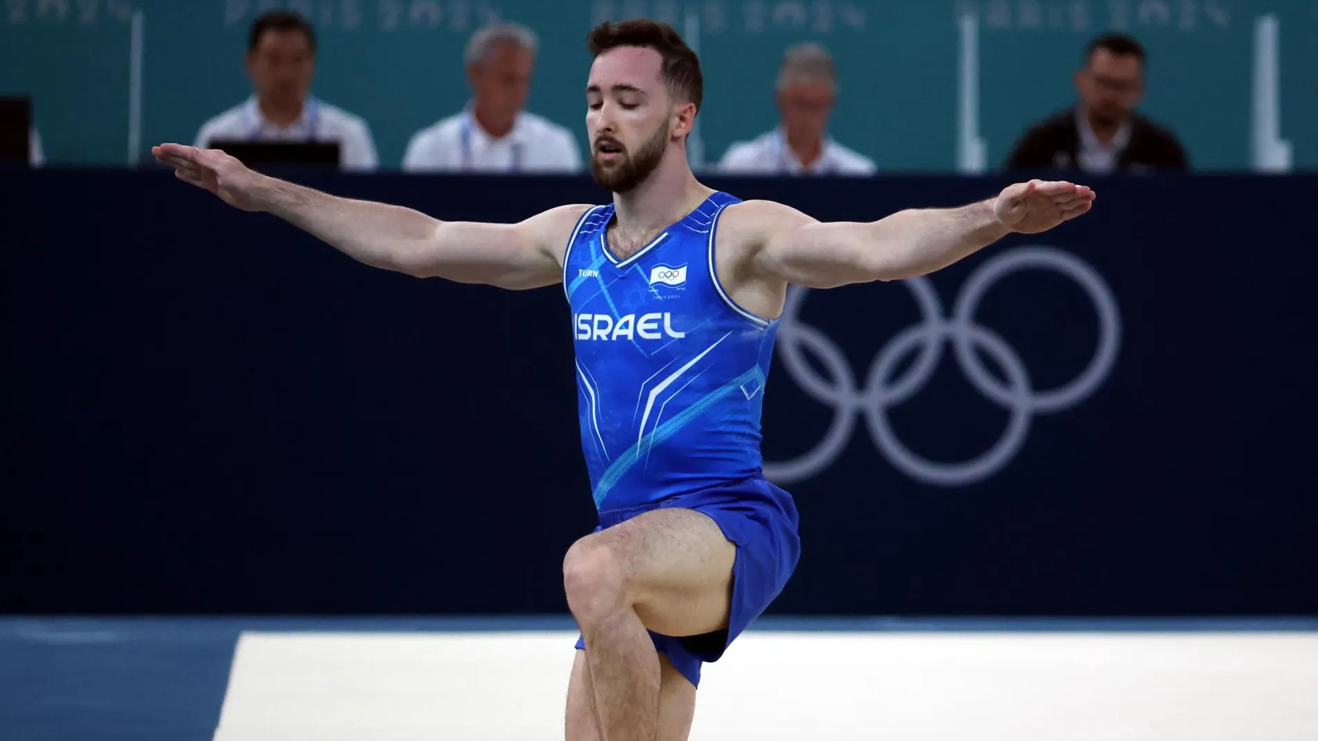 El gimnasta israelí Artem Dolgopyat en los Juegos de París 2024 El gimnasta israelí Artem Dolgopyat en los Juegos de París 2024