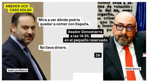 Conversaciones entre Koldo García y José Luis Ábalos Antena3 Noticias