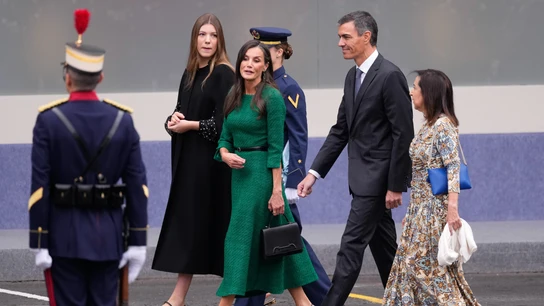 La reina Letizia, la infanta Sofía, el presidente del Gobierno, Pedro Sánchez La reina Letizia, la infanta Sofía, el presidente del Gobierno, Pedro Sánchez