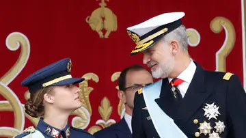 La princesa Leonor y Felipe VI compartiendo confidencias La princesa Leonor y Felipe VI compartiendo confidencias