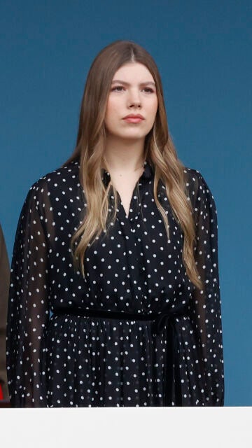 La infanta Sofía en el desfile del 12 de octubre
