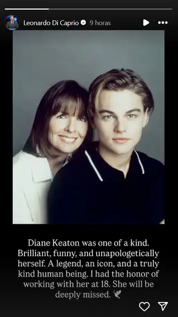 Diane Keaton y Leonardo DiCaprio Diane Keaton y Leonardo DiCaprio