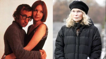 Woody Allen y Diane Keaton con Mia Farrow en un montaje